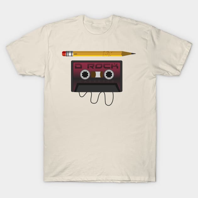 D Rock Cassette Tape T-Shirt by Markyartshop